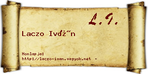 Laczo Iván névjegykártya