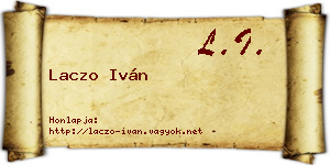 Laczo Iván névjegykártya